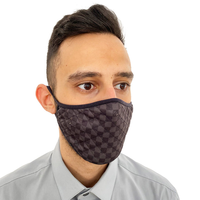 Custom Face Mask: Damier Grey Face Mask — ArtyMask