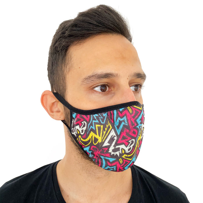 Multicolor Graffiti Face Mask