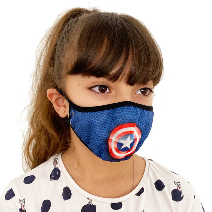 Captain America Shield Kids Face Mask