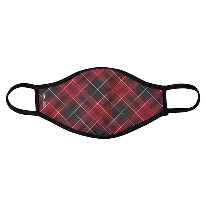 Red and White Tartan Face Mask